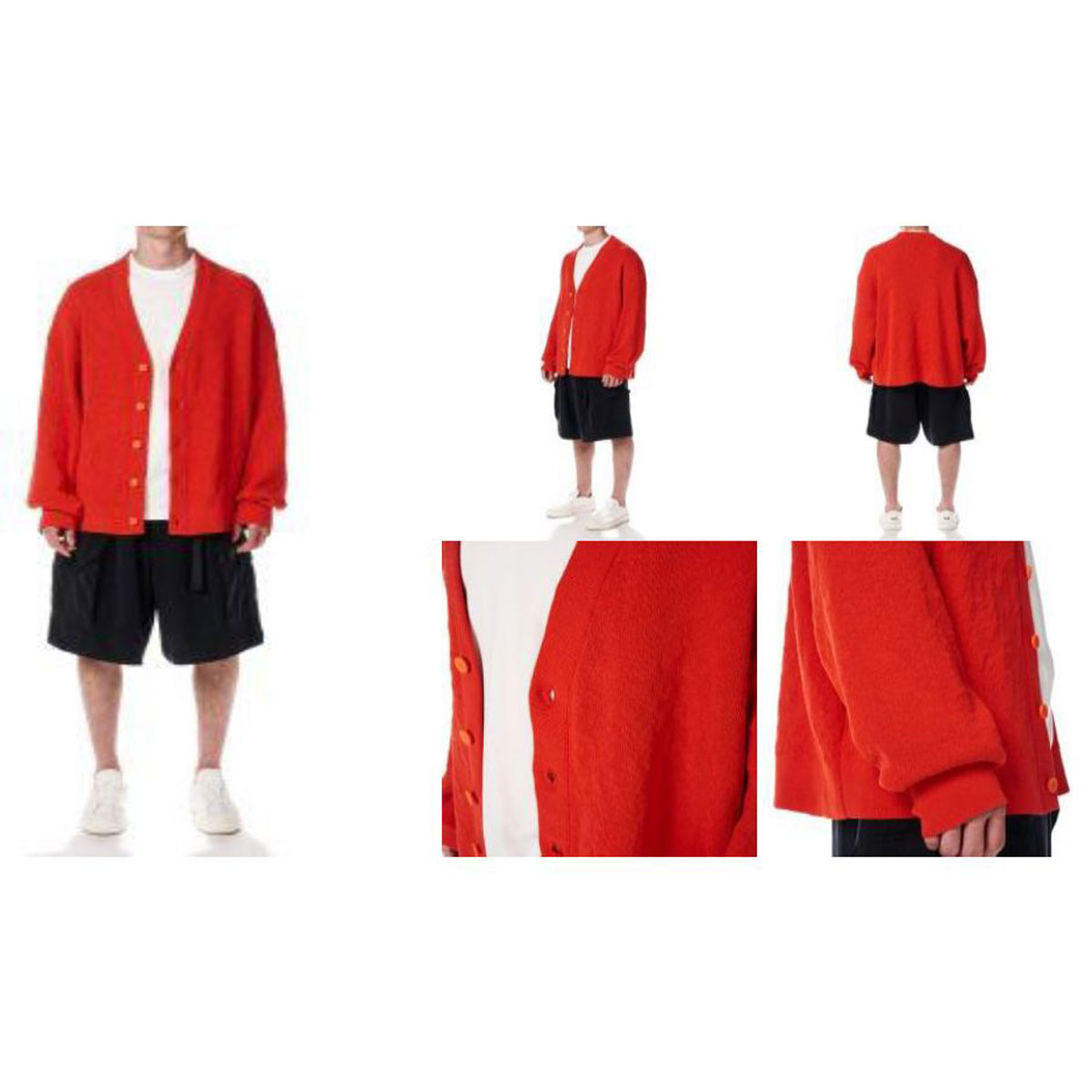 ワイスリー メンズ カーディガン 正規品 Y-3 ニット セーター KNIT LOOSE FIT CARDIGAN IB4791 SEMI SOLAR RED クリスマス プレゼント ラッピング Y-3 ワイスリー メンズ カーディガン 正規品 ニット セーター KNIT