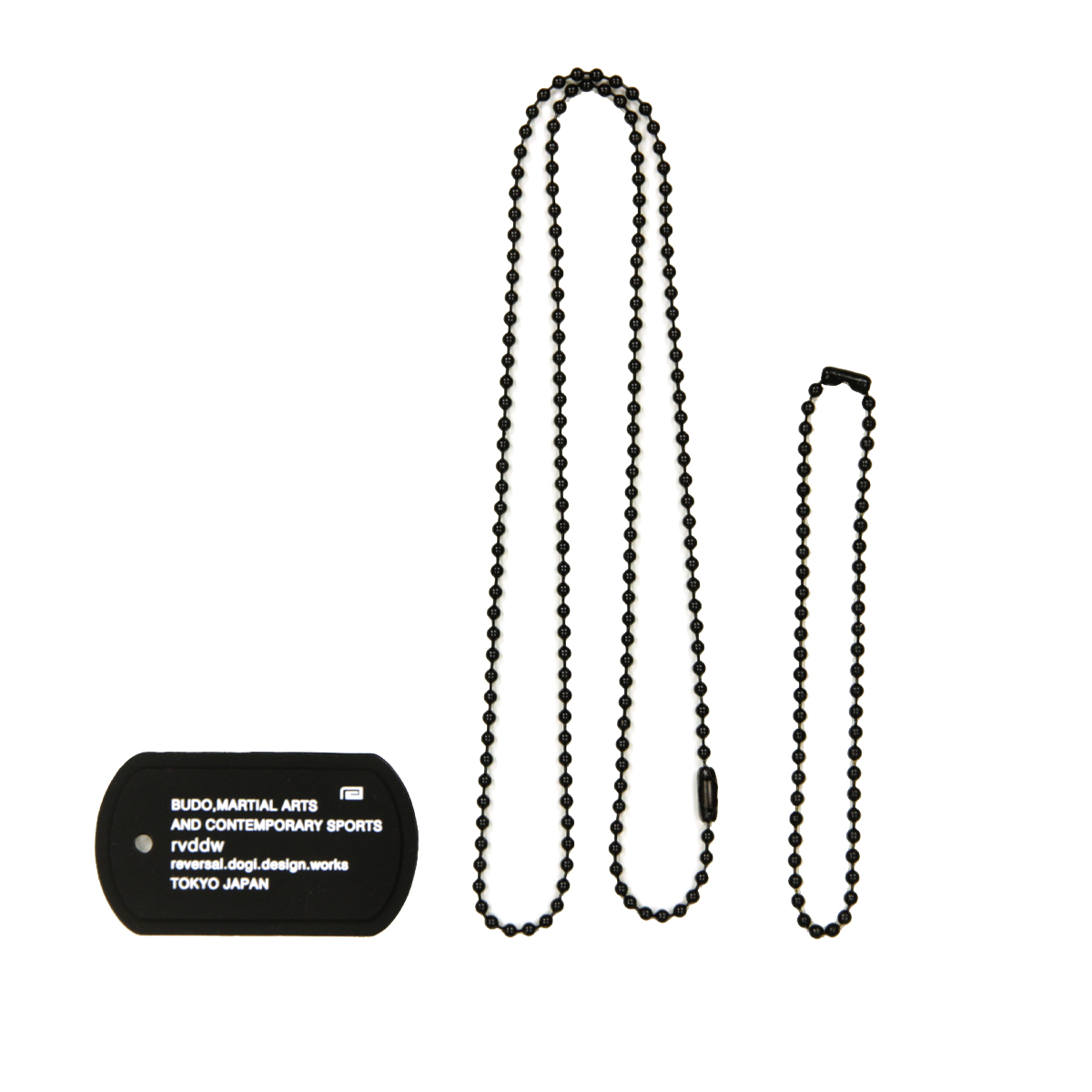 リバーサル メンズ レディース ドッグタグ 正規販売店 REVERSAL アクセサリー ネックレス シリコン SILICON DOGTAG rv23aw708 BK BLACK