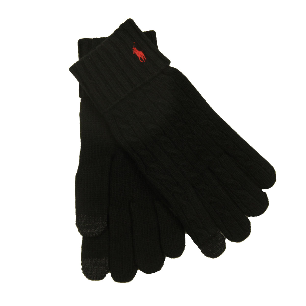 ポロ ラルフローレン メンズ レディース 手袋 正規品 POLO RALPH LAUREN グローブ アクセサリー ロゴ CLASSIC CABLE GLOVE PC0713 001 BLACK POLO RALPH LAUREN（ポロ・ラルフローレン） ポロ ラルフローレン