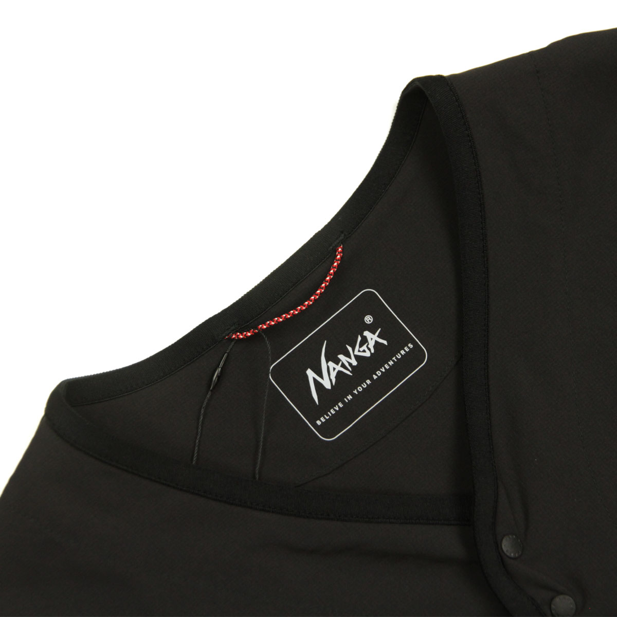 ナンガ メンズ カーディガン 正規販売店 NANGA 収納可能 ボタンダウン 軽量 PLC EXCURSION CARDIGAN BLK BLACK N2500-1T405A