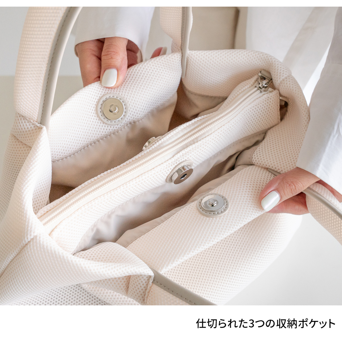 ホワイト　本革 ボストンバッグ　I need more shoes ラージ ホワイト 本革 ボストンバッグ I need more shoes ラージ