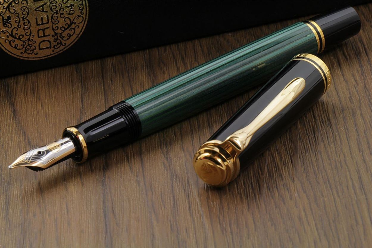 Pelikan（ペリカン） 万年筆 スーベレーン M400 グリーン縞 即日 