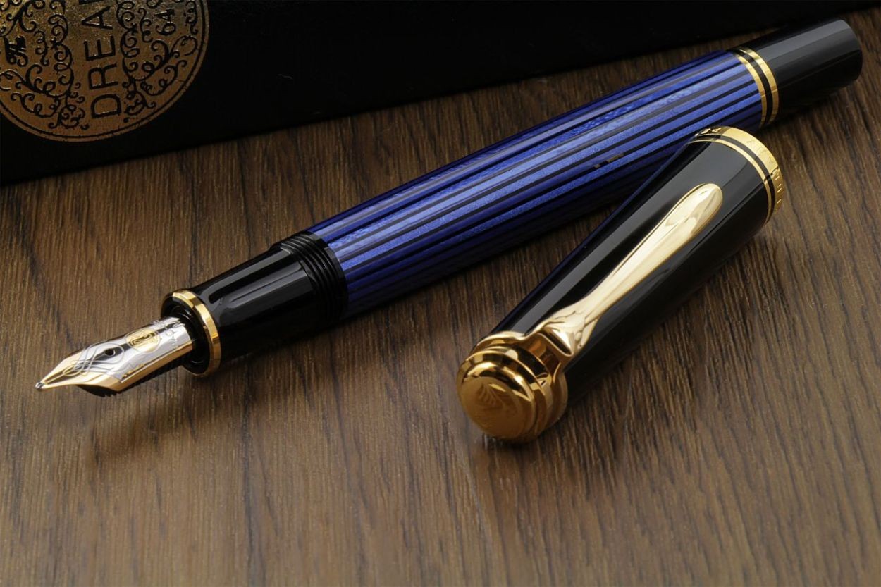 Pelikan（ペリカン） 万年筆 スーベレーン M400 ブルー縞 即日