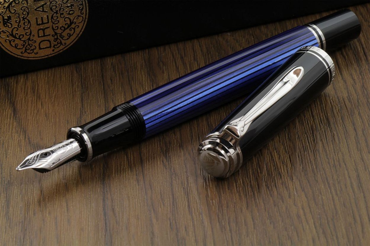 Pelikan（ペリカン） お取り寄せ 万年筆 スーベレーン M405 ブルー縞