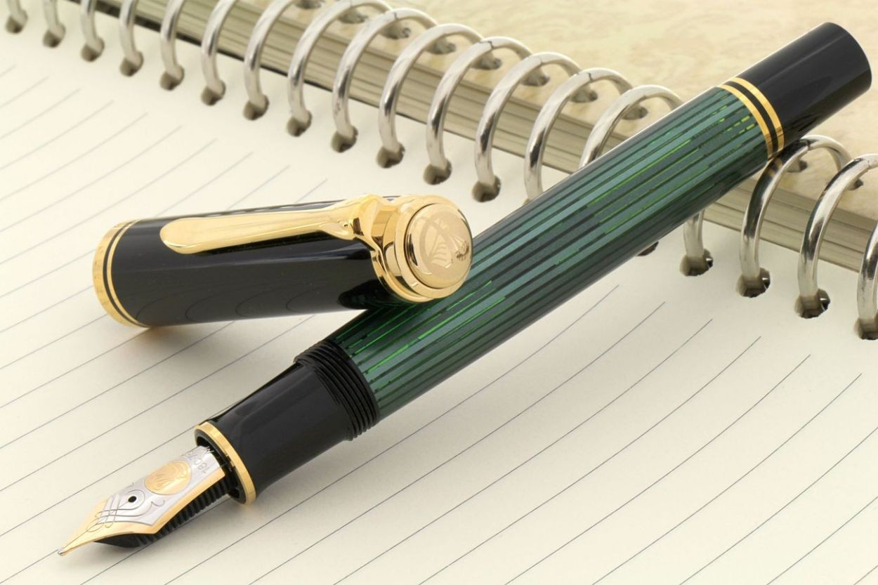 Pelikan（ペリカン） 万年筆 スーベレーン M800 グリーン縞 即日