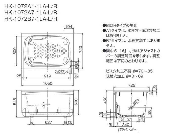 トレンド i-port Yahoo 店ハウステック 浅型浴槽 HKシリーズ 1100