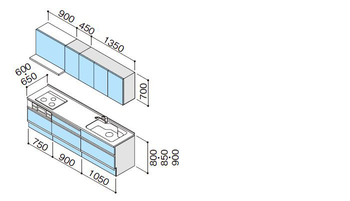 クリナップ システムキッチン ラクエラ I 型 間口270cm スライド クリナップ システムキッチン ラクエラ I 型 間口270cm スライド