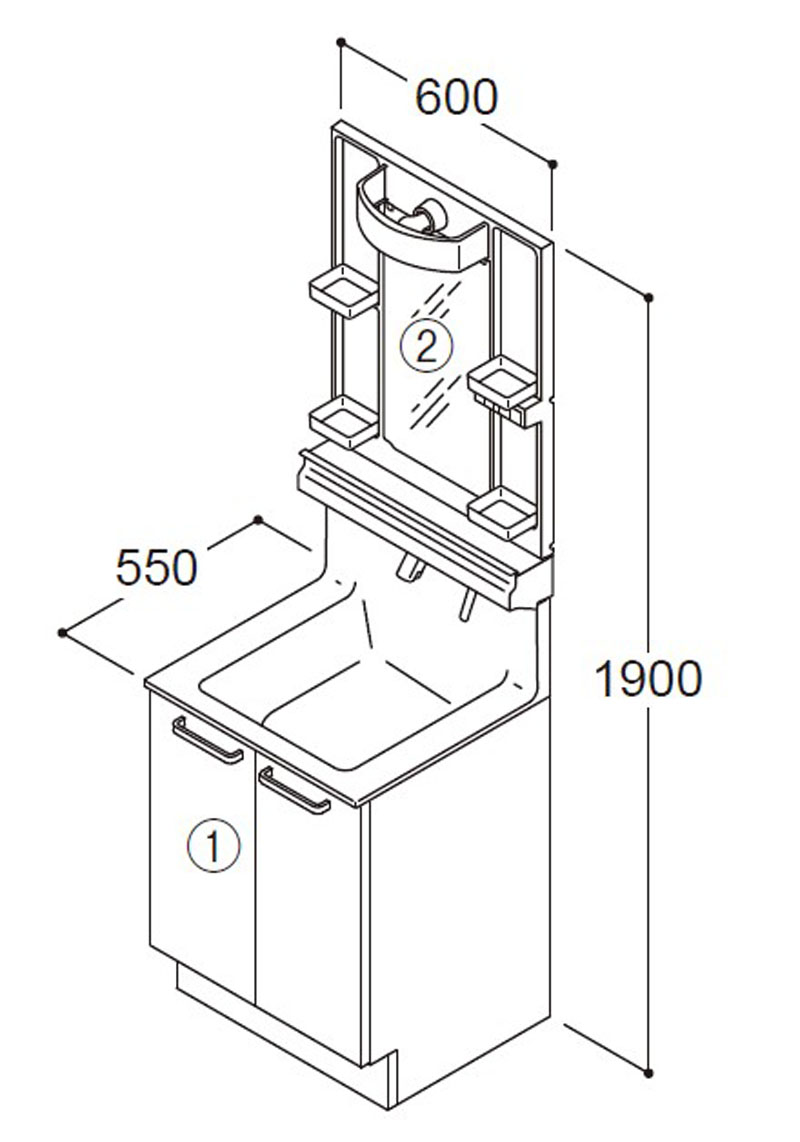 TOTO 間口600w洗面化粧台　下台　LDPB060BAGES1C Amazon | TOTO 洗面化粧台(KZシリーズ) 間口600 2段引き出し