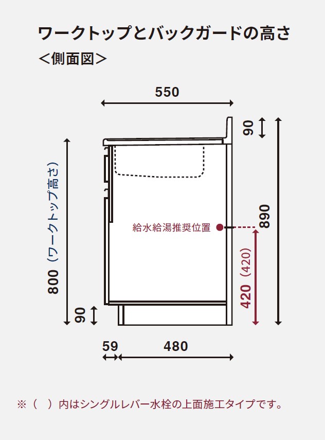 ワンド(マイセット) 組合せ型 一槽流し台 間口90cm KTD5-80-90DS 高さ