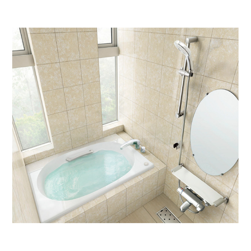 LIXIL シャイントーン浴槽 1100サイズ （1098×750） 和洋折衷タイプ VBND2-1101HPC サーモバスS仕様 3方半エプロン 浴槽