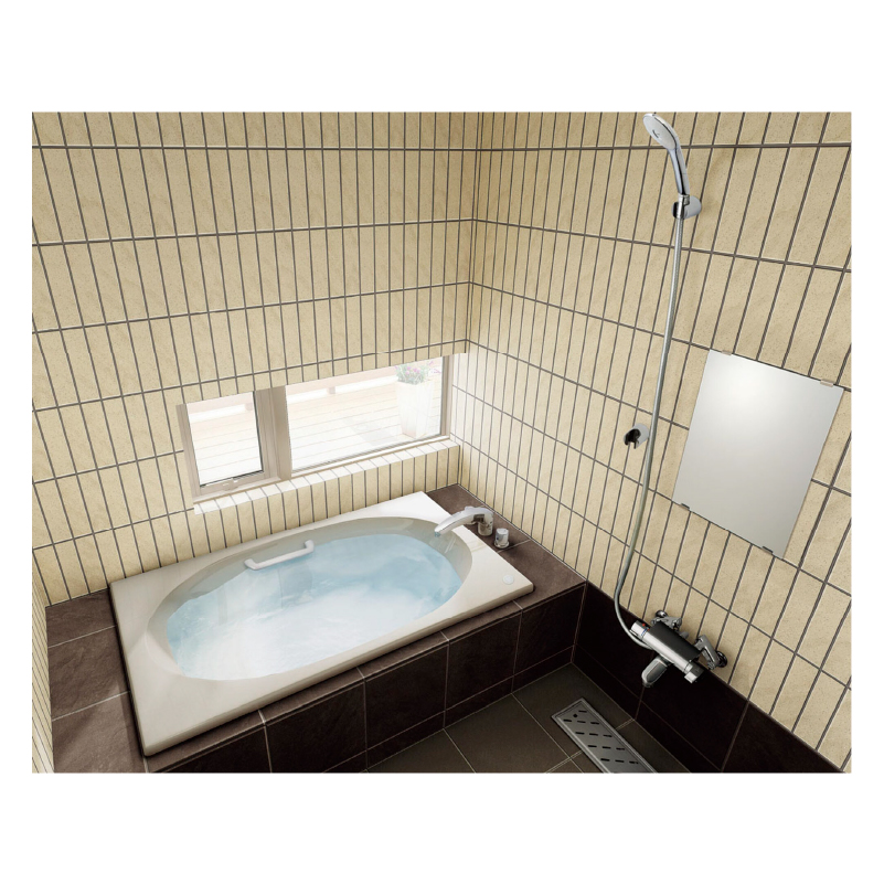 LIXIL　シャイントーン浴槽　1300サイズ　サーモバスS仕様　VBND2-1300　（1298×750）　排水ボタンなし　浴槽　和洋折衷タイプ　エプロンなし