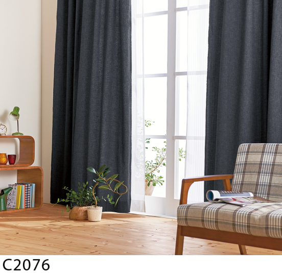 お部屋に心地よい空気を運ぶ自然素材のようなやさしい風合いのオーダーカーテン5色 C2072-C2076 ニエール 巾201〜324cm×丈181〜200cm | アスワン | 05