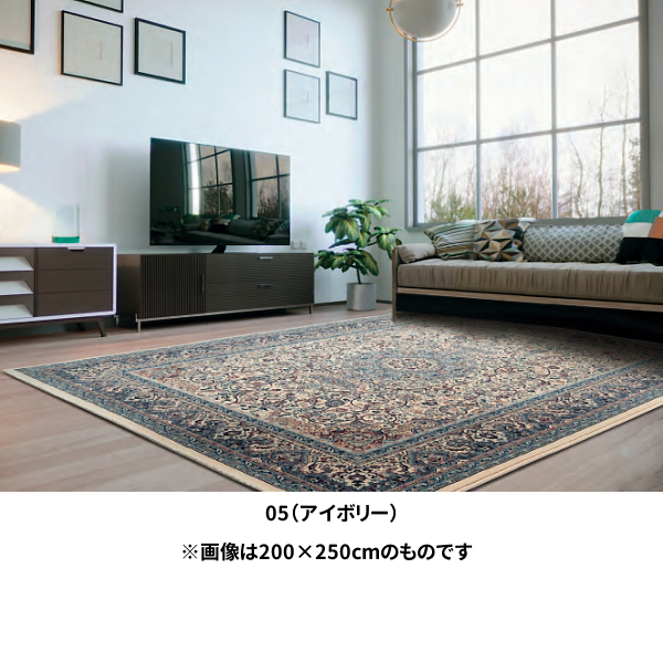 アスワン ベルギー製（アスワン）ウール100%ウイルトン織ラグ ユーロ