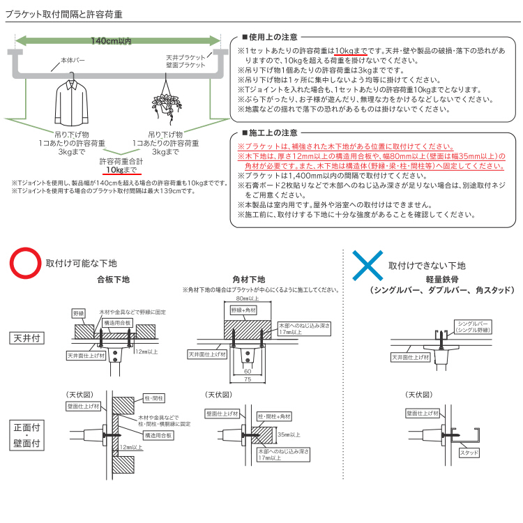 TOSO（トーソー） ハンギングバーH-1 部品 天井Tジョイント（1コ