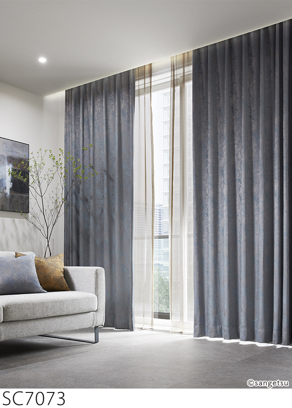 サンゲツ（SANGETSU） センタークロスカーテン 共生地フリル付 2.5倍