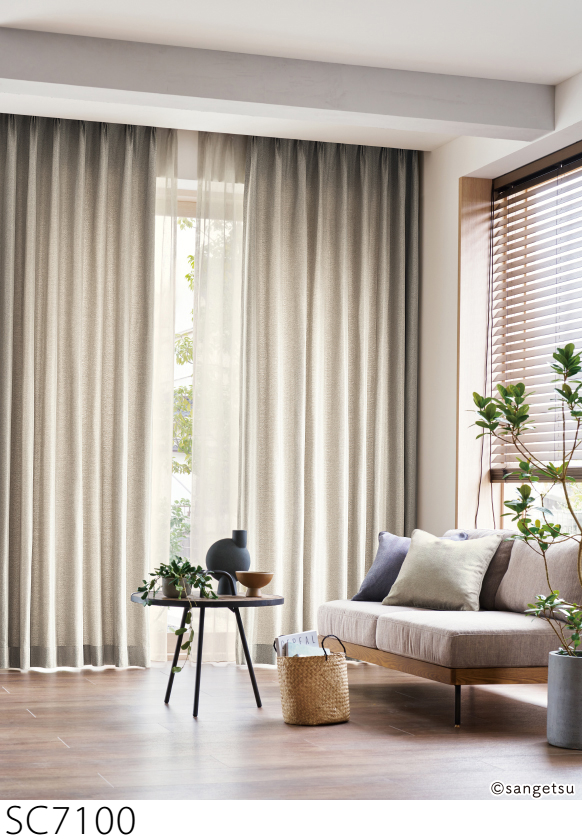 サンゲツ（SANGETSU） オーダーカーテン SC7100-SC7101 仕上り巾301