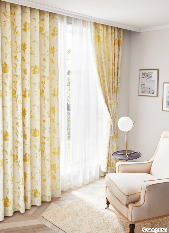 サンゲツ（SANGETSU） オーダーカーテン SC7376-SC7377 仕上り巾143