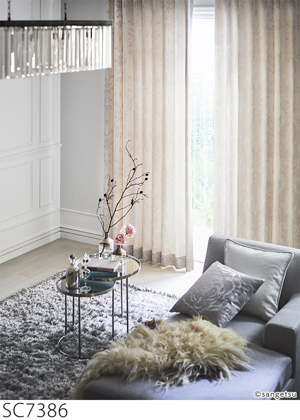 サンゲツ（SANGETSU） オーダーカーテン SC7386-SC7387 仕上り巾50