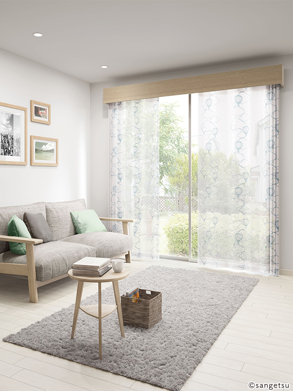 サンゲツ オーダーシアーカーテン SC7517-SC7518 仕上り巾451〜525cm