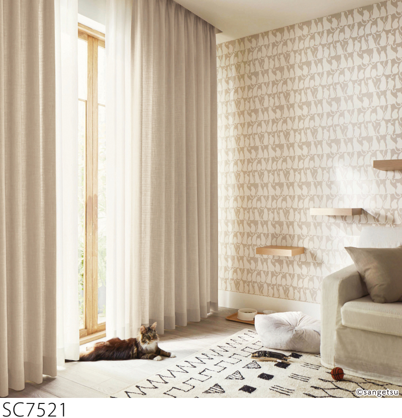 サンゲツ（SANGETSU） with pet 高耐久オーダーカーテン SC7519-SC7521