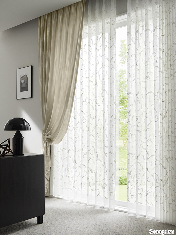 サンゲツ（SANGETSU） オーダーシアーカーテン SC7534 仕上り巾201