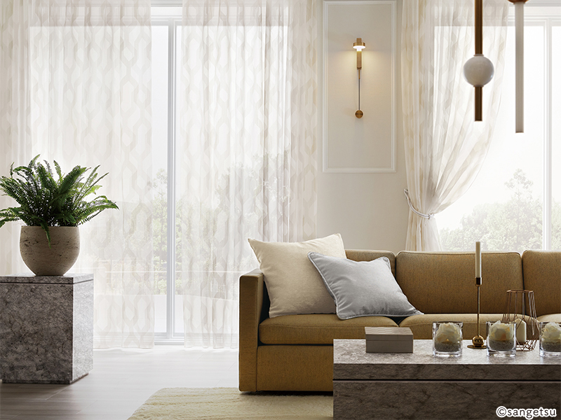 サンゲツ オーダーシアーカーテン SC7559 仕上り巾151〜200cm×仕上り丈