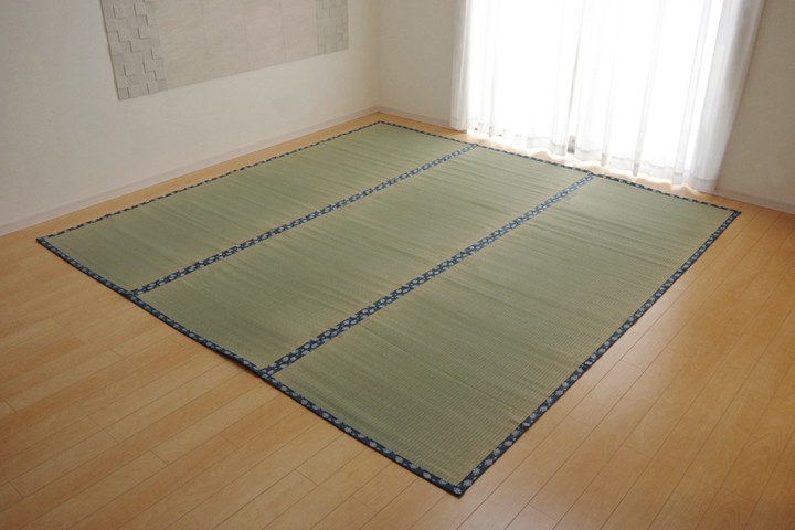 上敷き い草ラグ 日本製 カーペット まごころ 団地間8畳 340×340cm 
