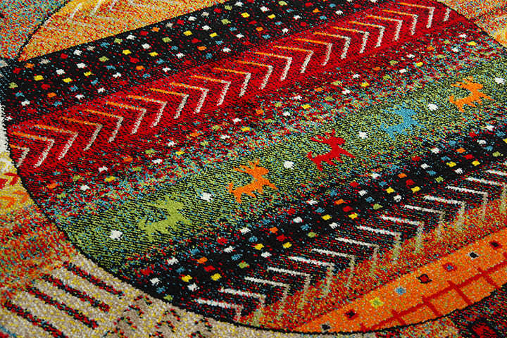 絨毯 おしゃれ カーペット ラグマット 円形 ウィルトン織 ラグ イビサ
