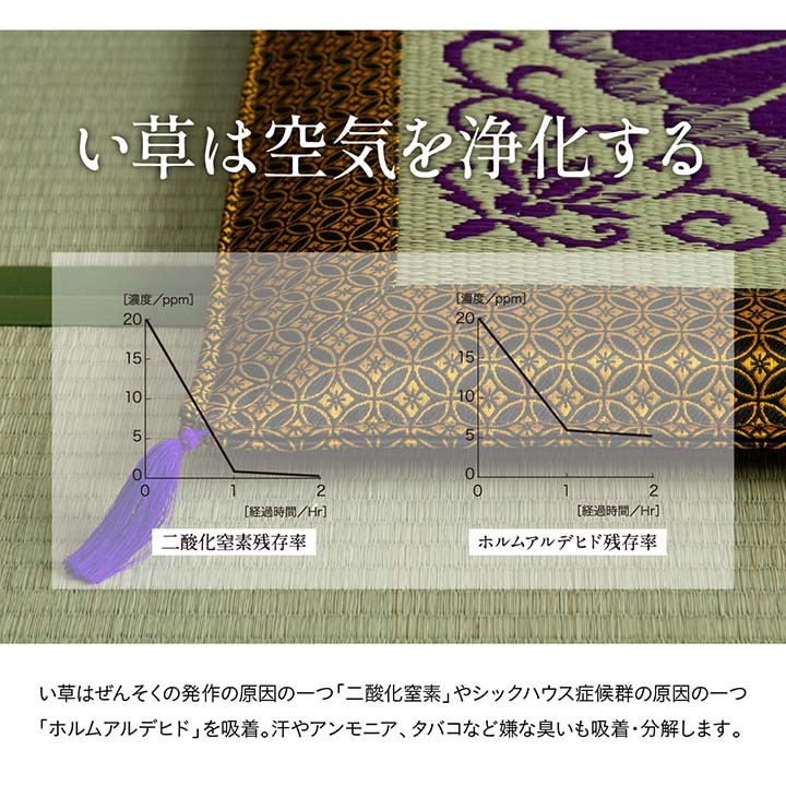 イケヒコ 仏前用座布団 い草御前座布団 三千院さんぜんいん 70×70cm
