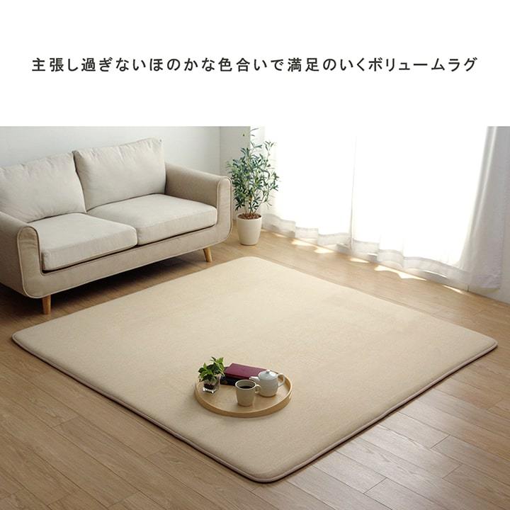 イケヒコ ラグ カーペット SARARI 約185×185cm 2畳 ラグマット