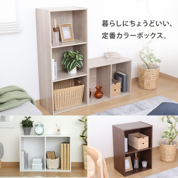 不二貿易（Fuji Boeki） カラーボックス 3段 本棚 収納 HP943 収納