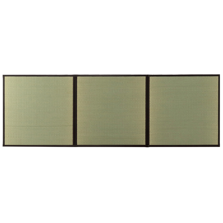置き畳 日本製 い草 ユニット畳 パタパタ畳 単品 約82×246cm 1.5畳 3つ折り 防炎 防音 滑り止め フロア ベビー プレイ ジョイントマット 吸着シート付き | イケヒコ | 02