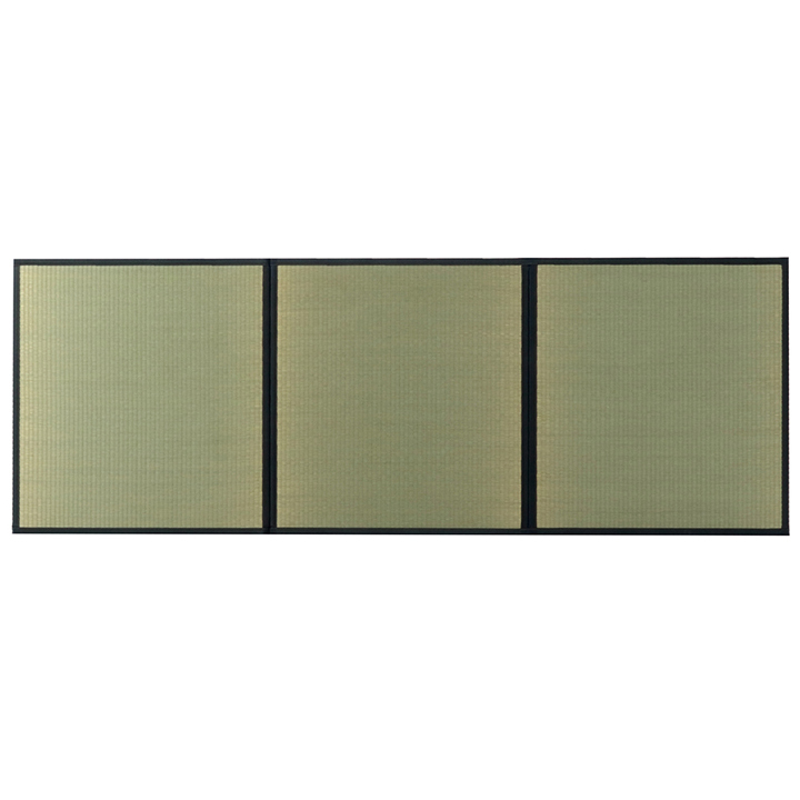 置き畳 日本製 い草 ユニット畳 パタパタ畳 単品 約82×246cm 1.5畳 3つ折り 防炎 防音 滑り止め フロア ベビー プレイ ジョイントマット 吸着シート付き | イケヒコ | 03