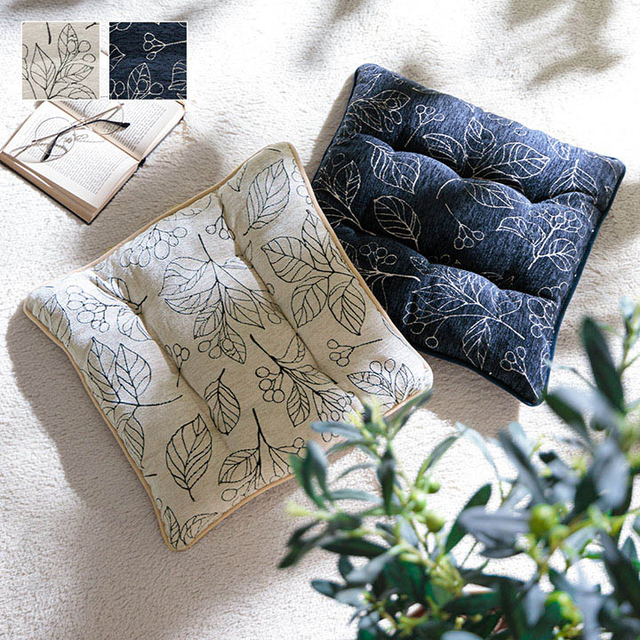 イケヒコ シートクッション ブラン 約 43×43cm 北欧 おしゃれ チェア