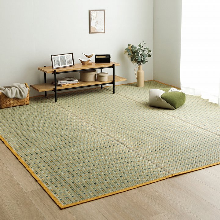 い草 上敷き 江戸間4.5畳 和モダン シンプル 裏張りなし い草カーペット 花ござ 江戸間 上敷き うしお 裏貼り 和モダン