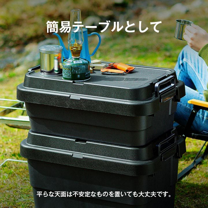 トランクカーゴ リス 収納ボックス ＴＲＵＮＫＣ−ＬＯＷ50Ｓ GR TRUNKCARGO アウトドア 収納 スタッキングタイプ 浅型 LOW  収納ケース コンテナボックス 新生活