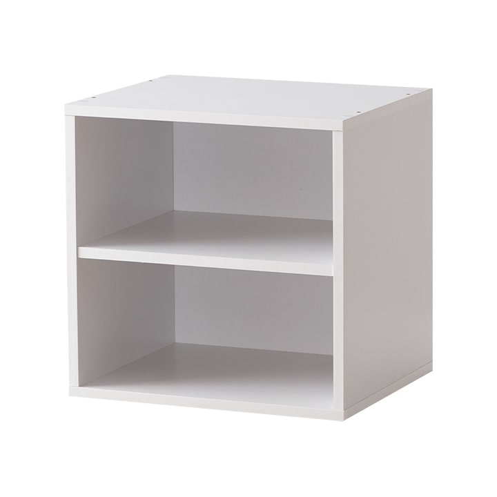 キューブボックス 棚付き カラーボックス 2段 収納 カラーキューブ