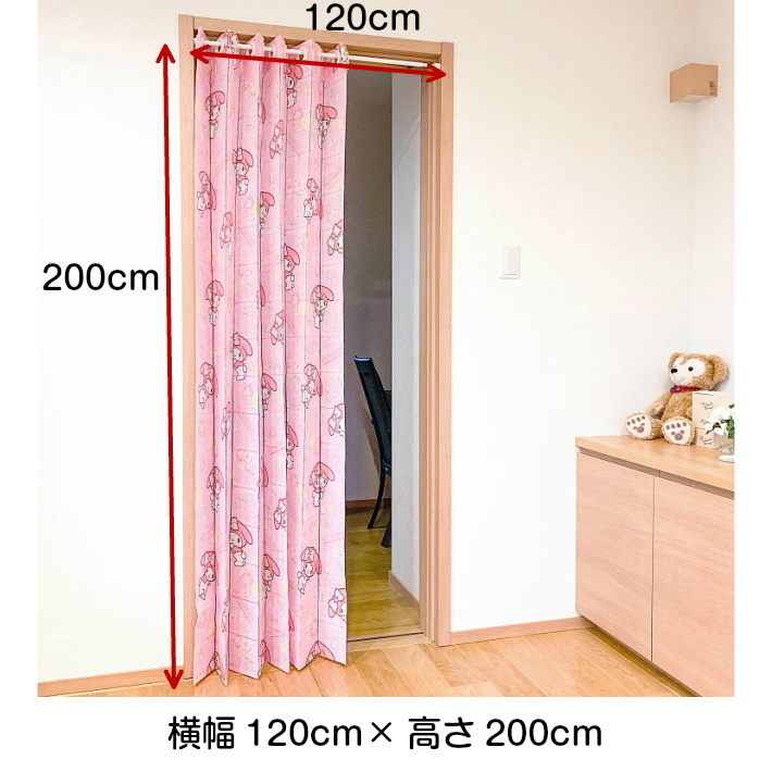 パタパタ アコーディオンカーテン マイメロディ ローズリボン