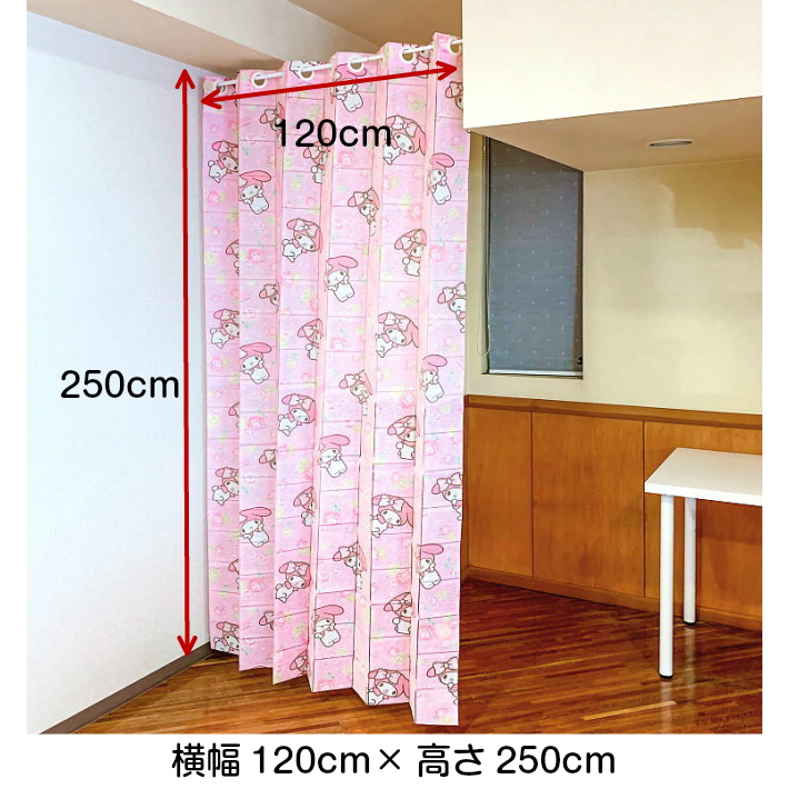 パタパタ アコーディオンカーテン マイメロディ ローズリボン
