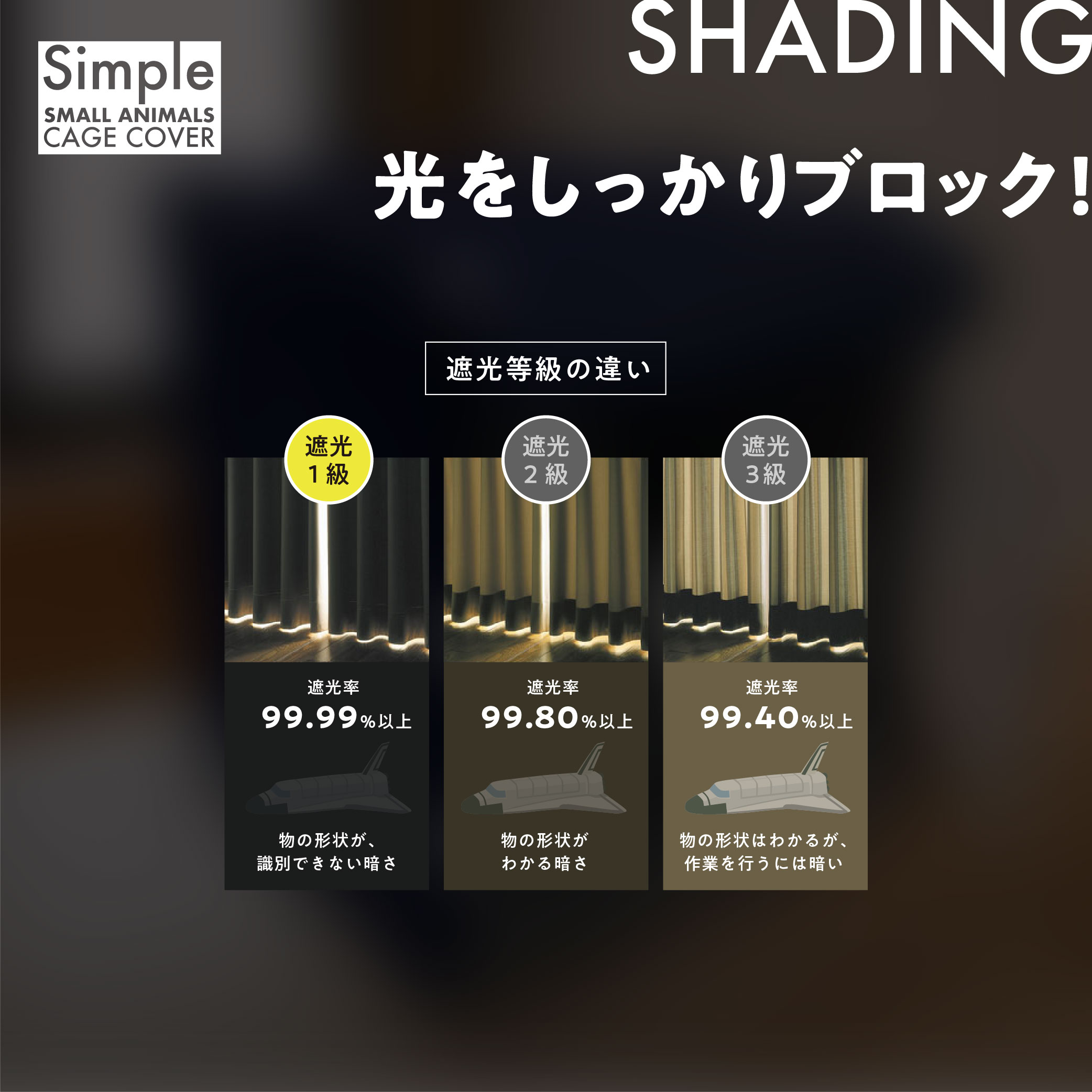 爬虫類 小動物 ケージカバー 一級遮光 48×33×27 (全4色) プラケース おやすみカバー 防寒 保温 ルーミィベーシック GEX ハビんぐ グラスハーモニー450 対応