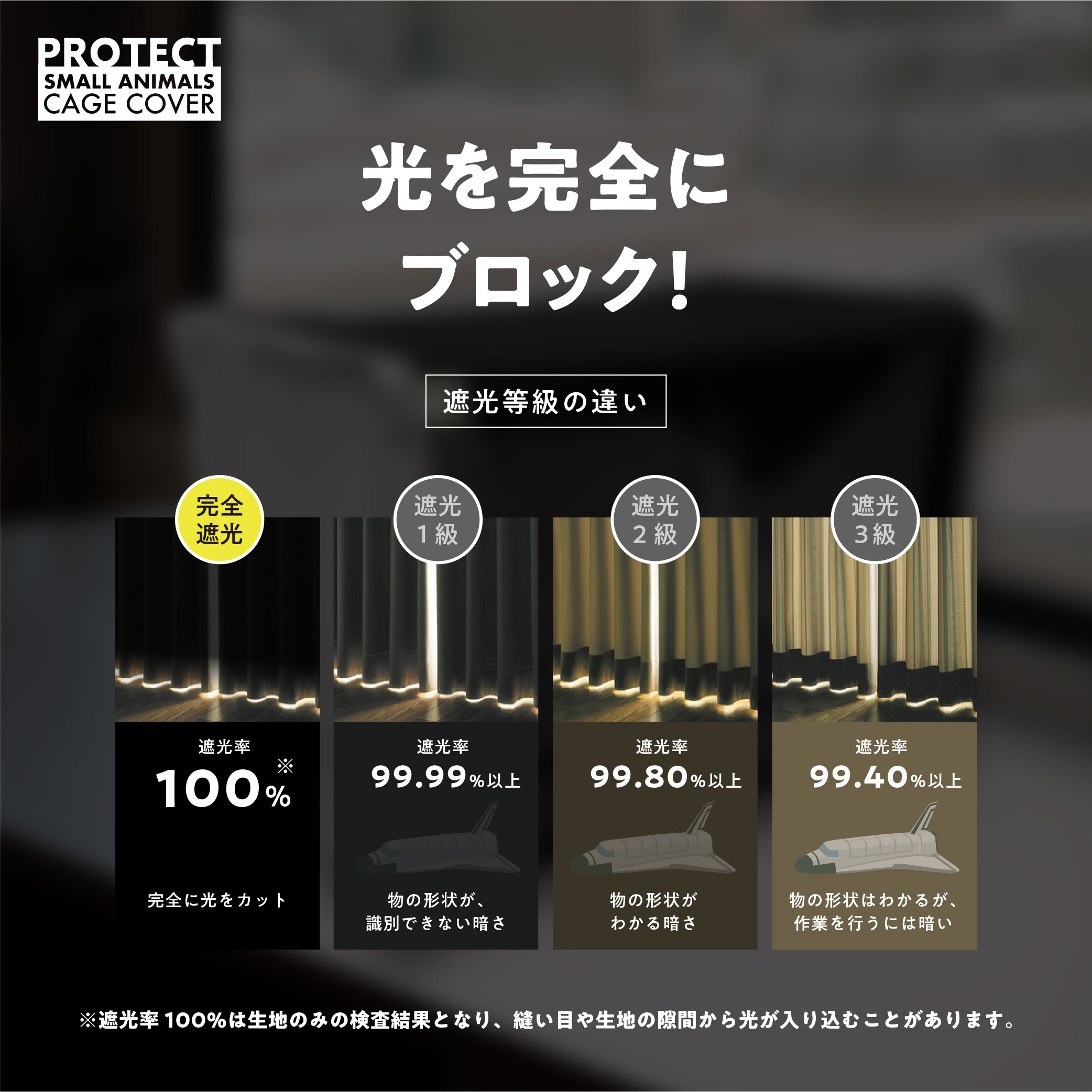 爬虫類 小動物 ケージカバー 撥水 完全遮光 48×33×27 プラケース
