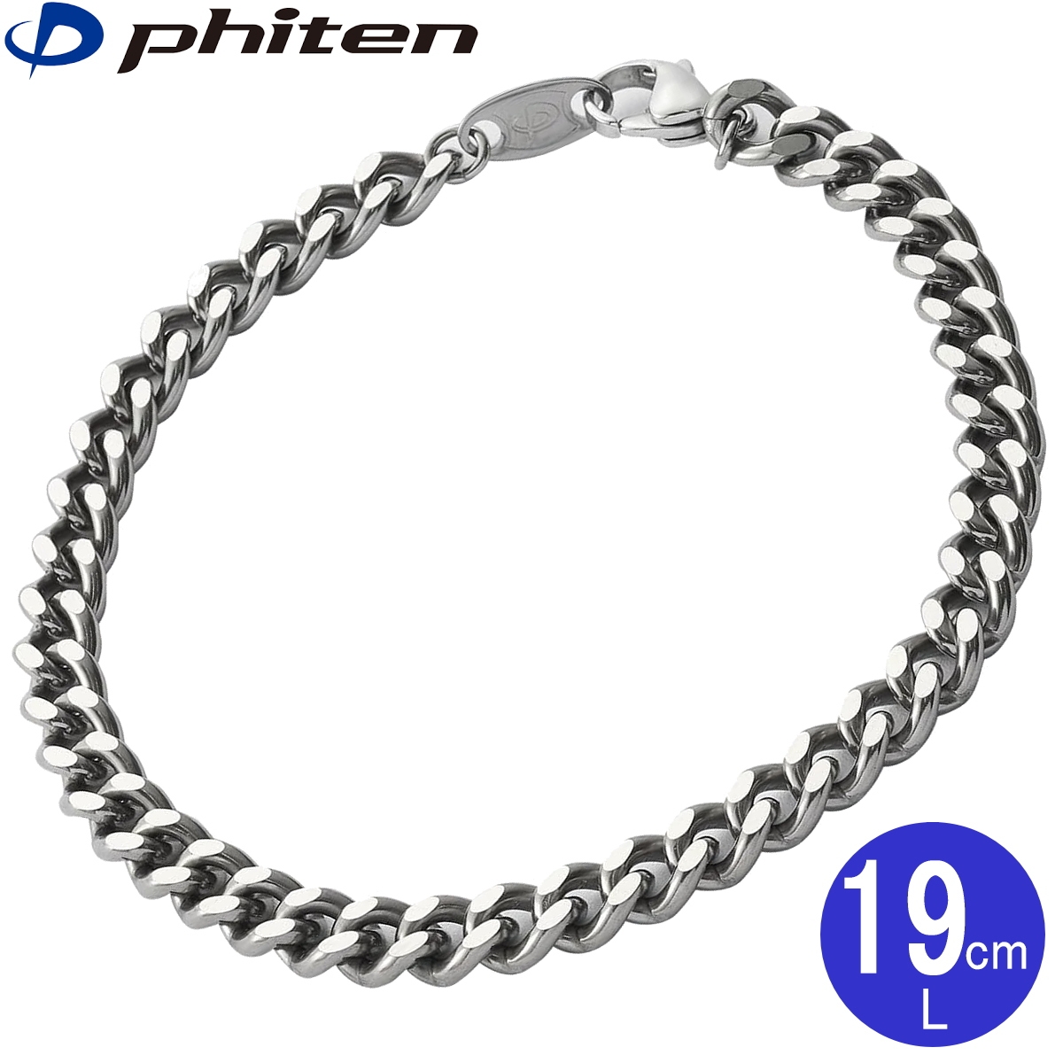 Phiten（ファイテン） チタンチェーンブレス 19cm Lサイズ