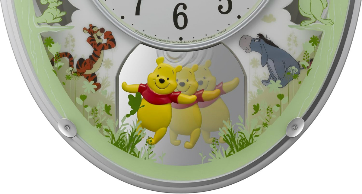 RHYTHM リズム　掛け時計　くまのプーさん　メロディディズニー RHYTHM（時計） Disney 掛時計 くまのプーさん 4MN523MC03