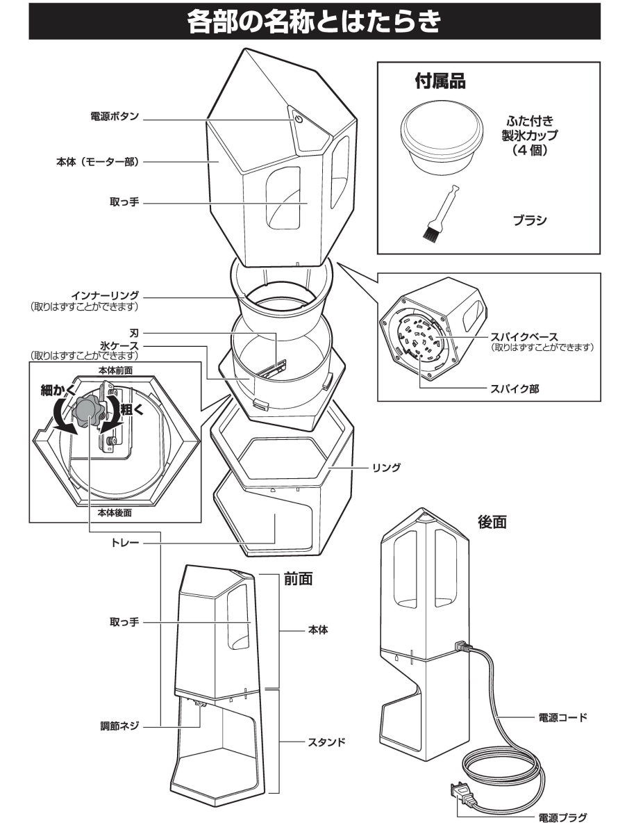 2022年モデル】メガ盛りふわふわ電動かき氷器 DTH-B2 | 製氷カップMサイズ4個付き | ドウシシャ 1年保証 :dth-b2:i-shopさくら  Yahoo!店 - 通販 - Yahoo!ショッピング