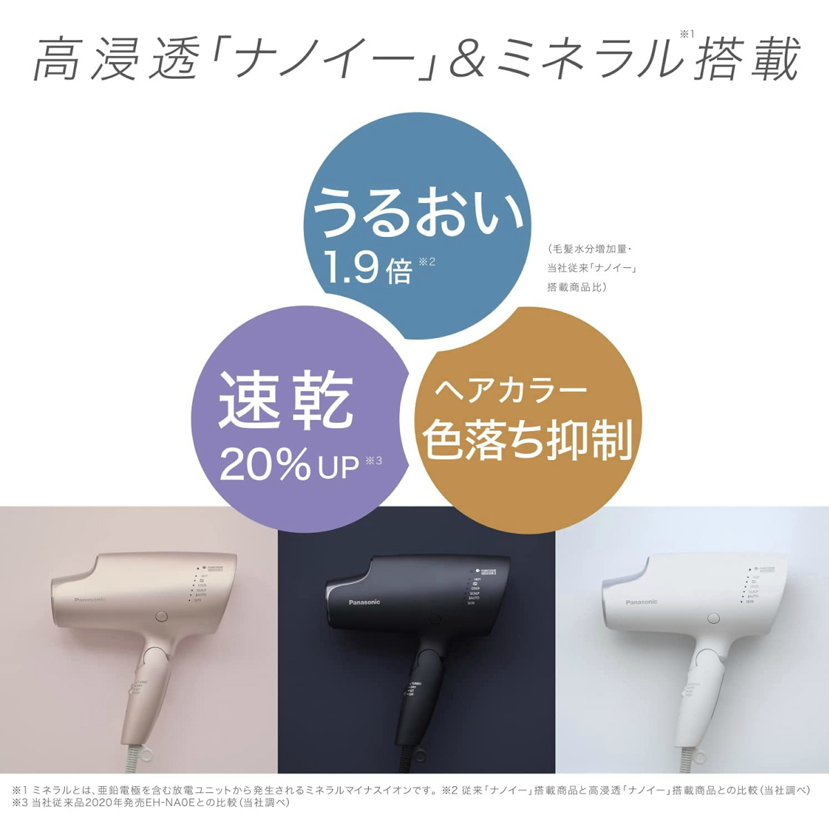 パナソニック ヘアドライヤー ナノケア EH-NA0G-P モイストピンク 高