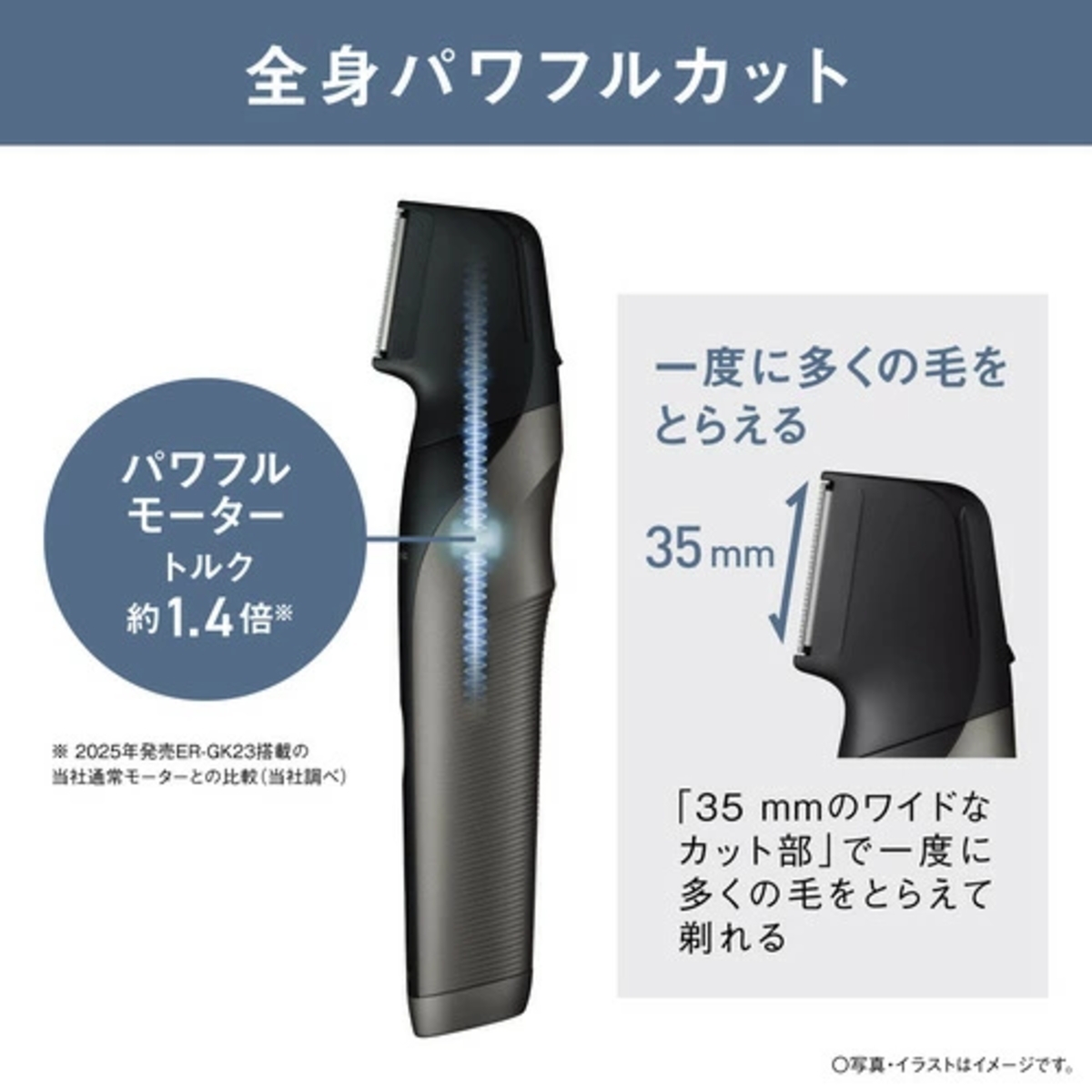 Panasonic ER-GK83-S ボディトリマー 新品　未使用 Panasonic パナソニック ボディトリマー ER-GK83-S ダーク