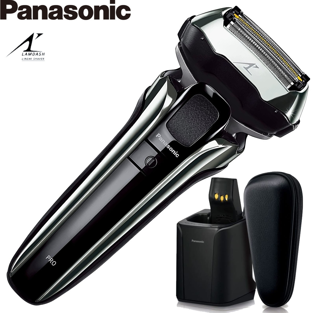 パナソニック ラムダッシュPRO メンズシェーバー 5枚刃 ES-LV9W-S シルバー 全自動洗浄充電器付 お風呂剃り