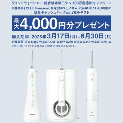 ２セット以上購入で、おまけ１本 Panasonic ジェットウォッシャー