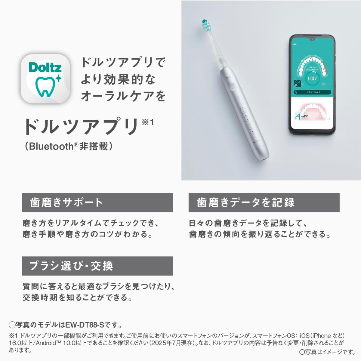 Doltz パナソニック ドルツ プレミアム W音波振動ハブラシ EW-DP38 全2