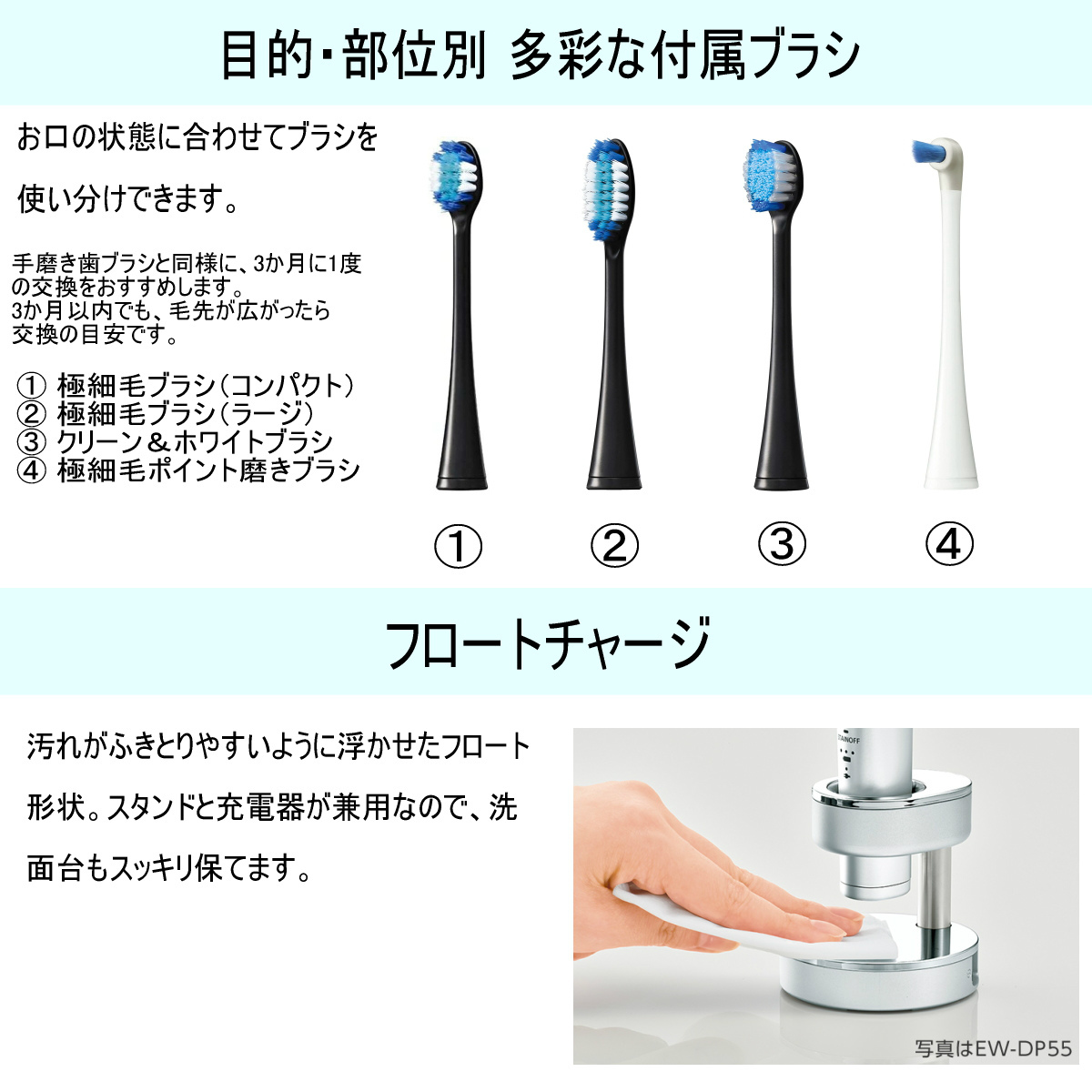 Panasonic パナソニック 音波振動ハブラシ ドルツ EW-DT52-K 黒